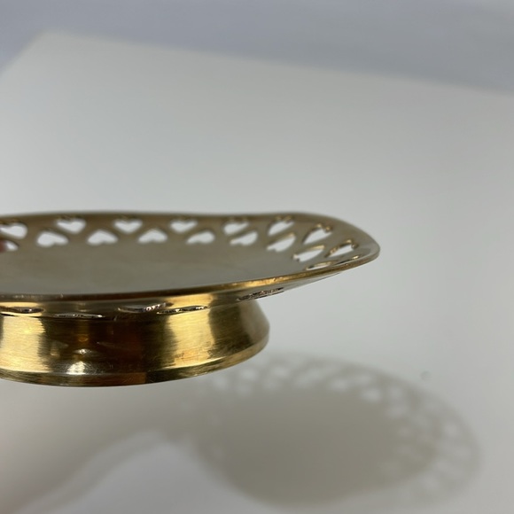 Brass Heart Tray/ Candle Holder - Picture 5 of 9